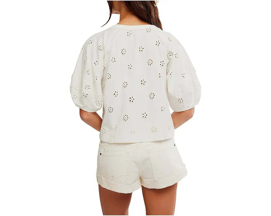 Футболка Jessie с ажурной отделкой Free People и короткими рукавами