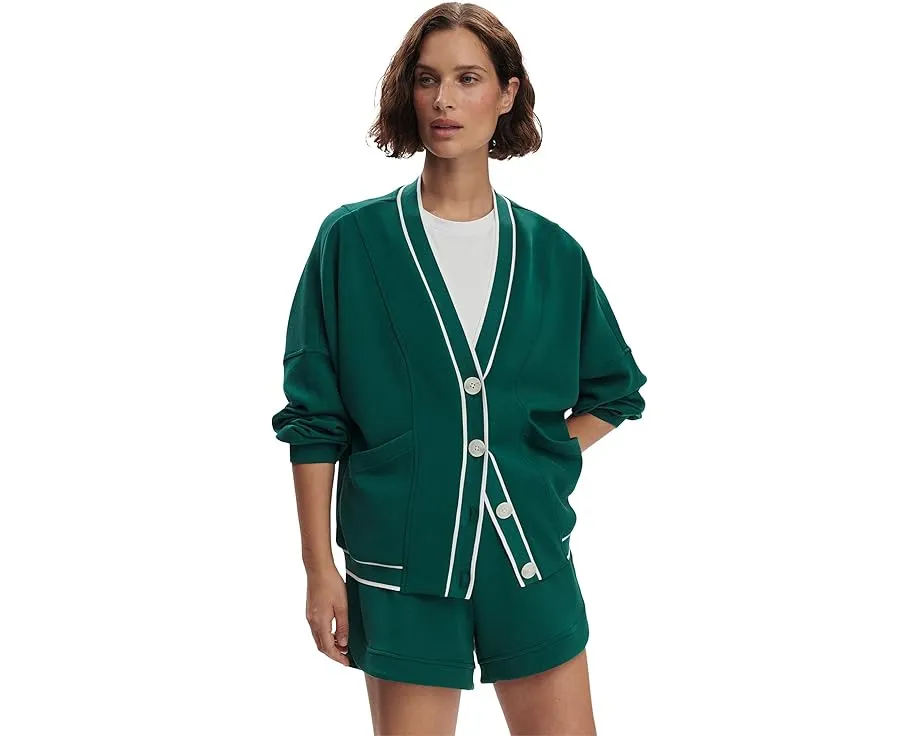 Кардиган Decker Off Court от Varley свободного кроя с глубоким V-вырезом