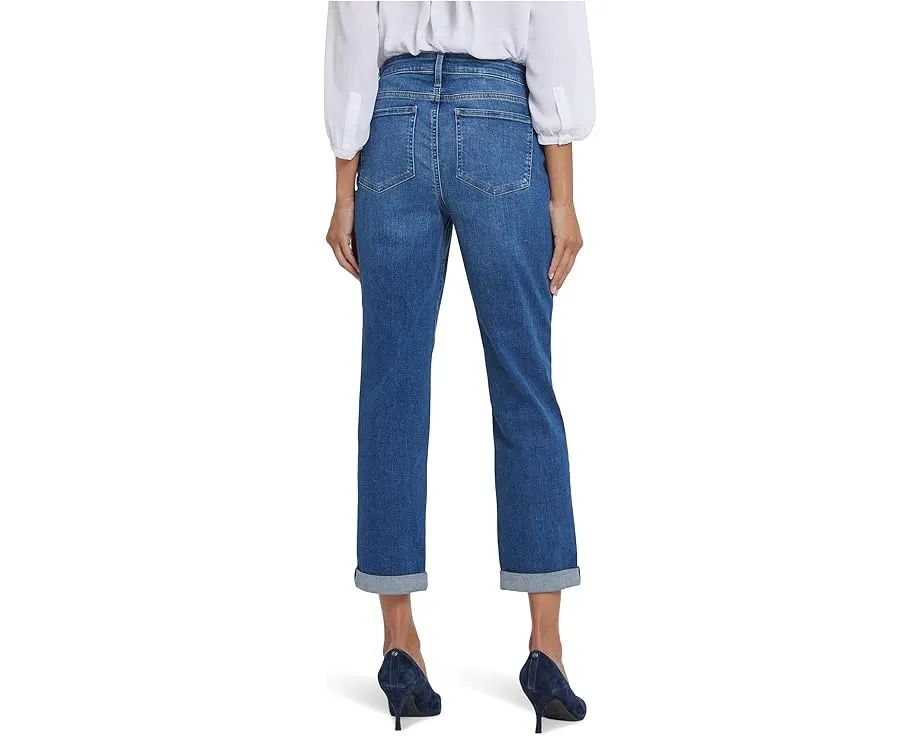 Джинсы Margot в цвете Opera Blue от NYDJ с технологией Lift Tuck и закатанными манжетами