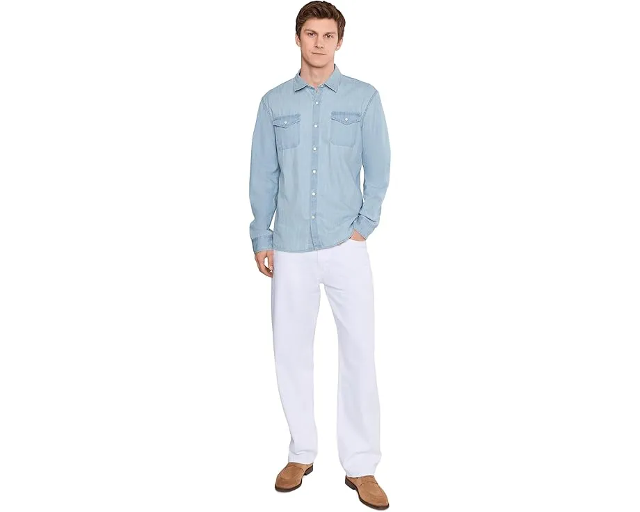 John Varvatos Marshall Western рубашка в ковбойском стиле с карманами на клапанах