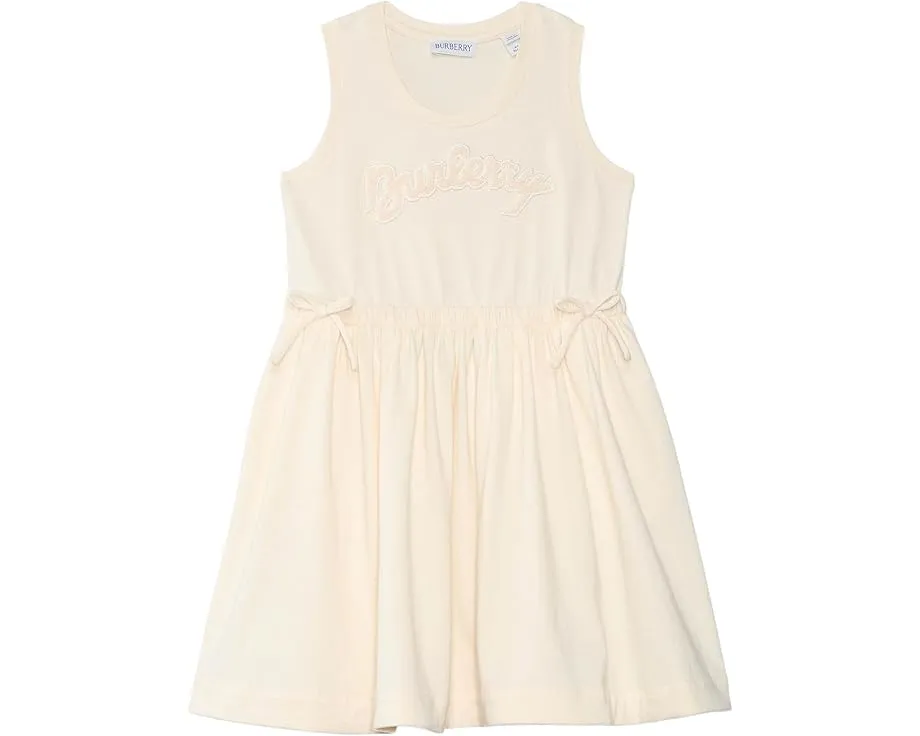 Burberry Kids платье Corala Towel для детей из махровой ткани с бантом