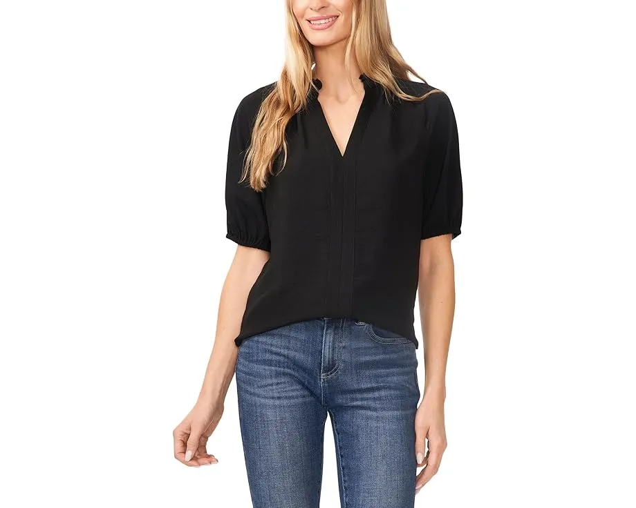 Блузка CeCe с воротником-рюшем и реглан