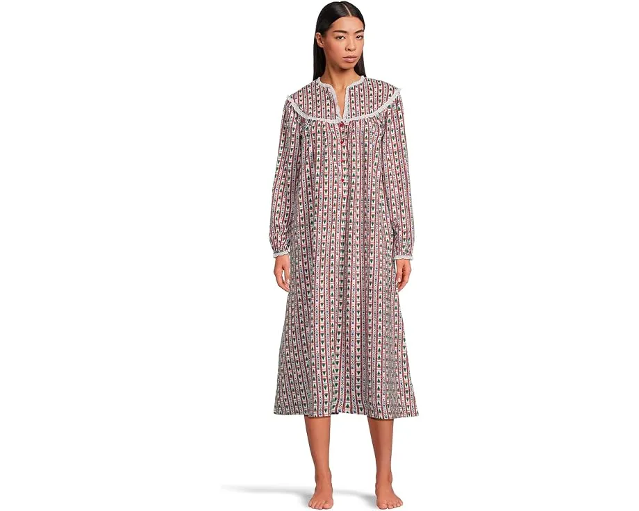 Ночная сорочка Lanz of Salzburg Classic 50 дюймов с открытым воротом и карманами