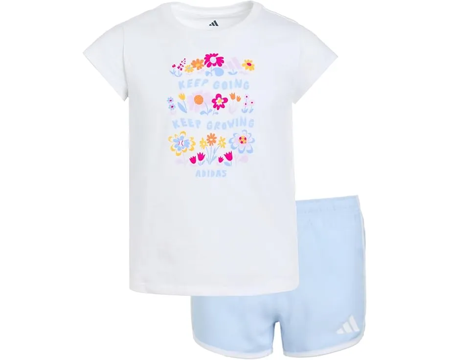 Детский комплект adidas Kids: футболка с коротким рукавом и короткие шорты