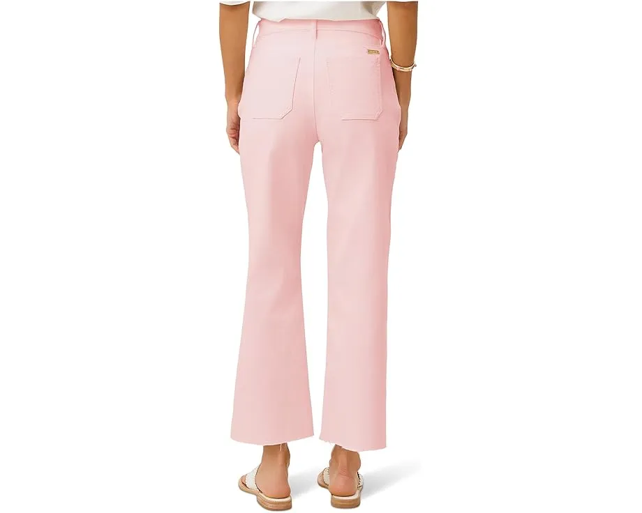 Джинсы кроп с завышенной талией Lilly Pulitzer Harleen и расклешенным низом