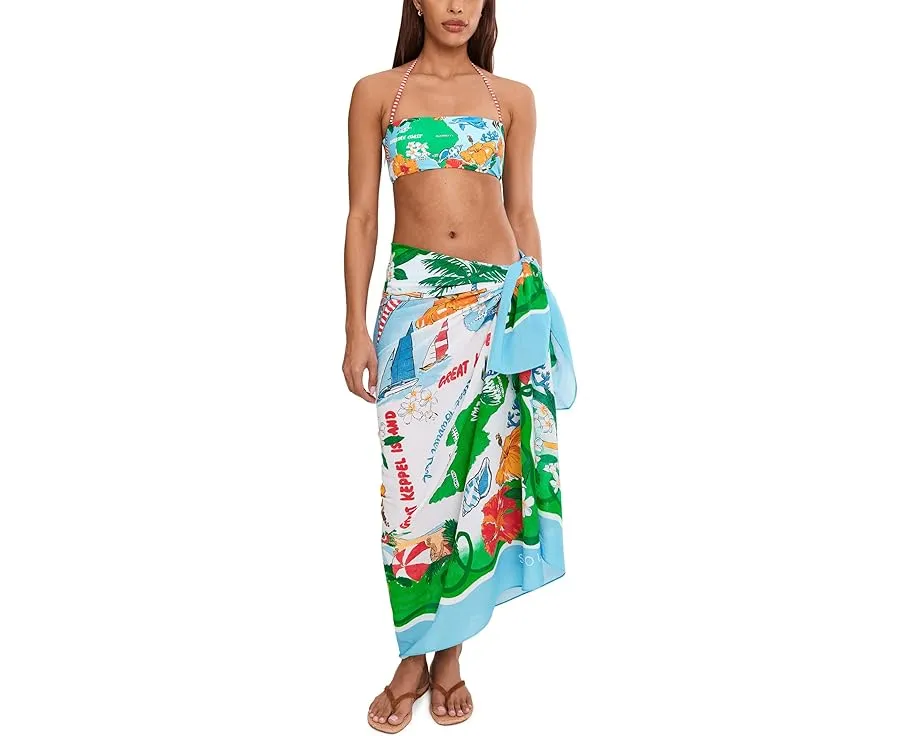 Саронг Seafolly Viva Vacation из хлопка для многообразного ношения
