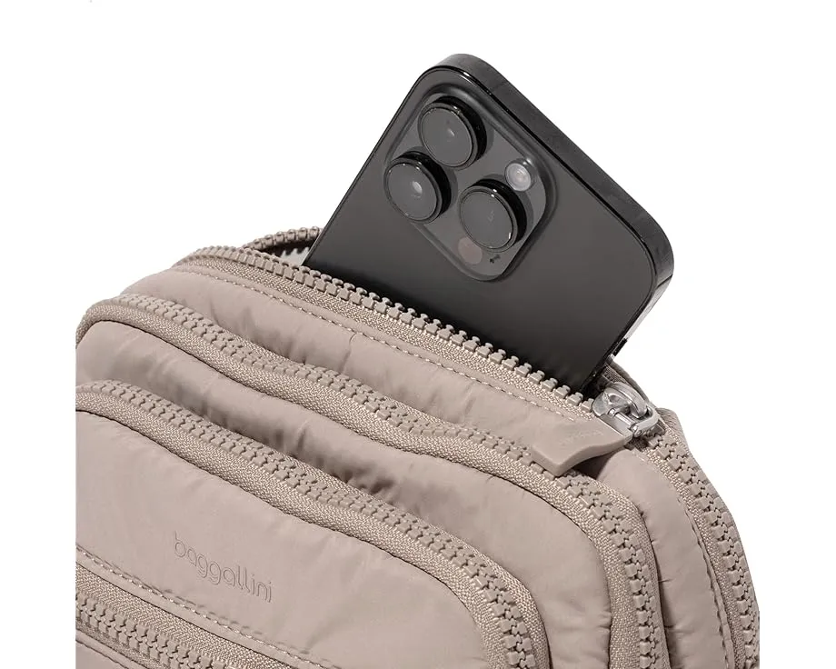 Сумка Baggallini Triple Zip Bagg с регулируемым ремнем и несколькими отделениями