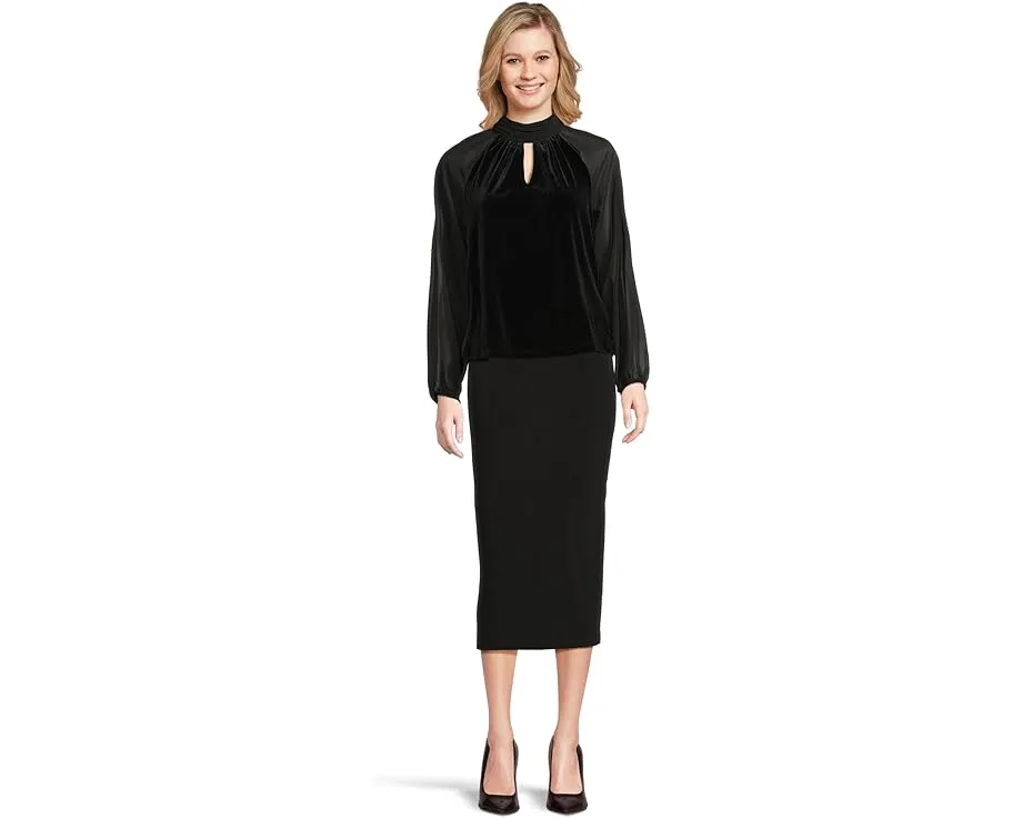 Топ Vince Camuto с воротником стойкой и длинным рукавом