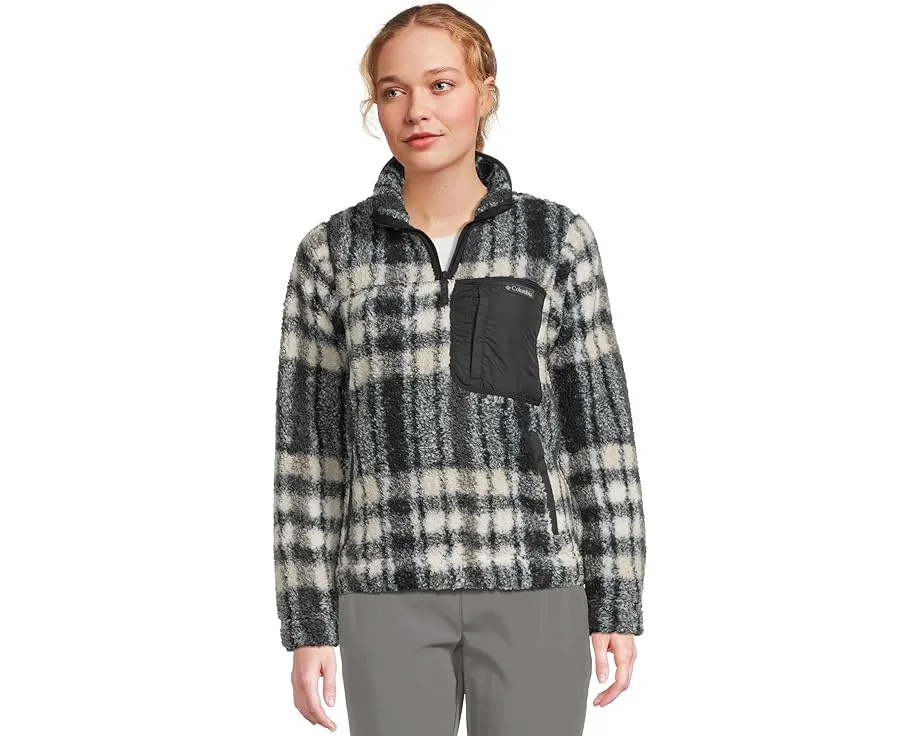 Куртка Columbia West Bend 1/4 Zip II с воротником стойкой и клетчатым принтом
