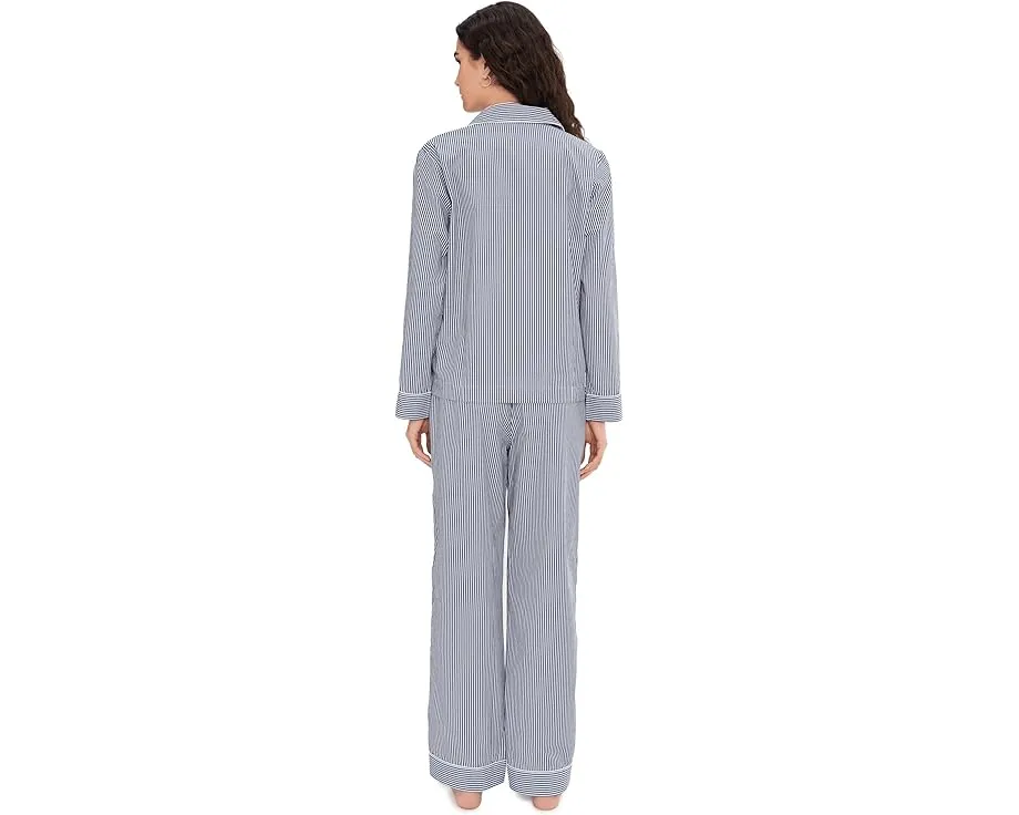 Пижамный комплект Lauren Ralph Lauren с длинным рукавом и отложным воротником