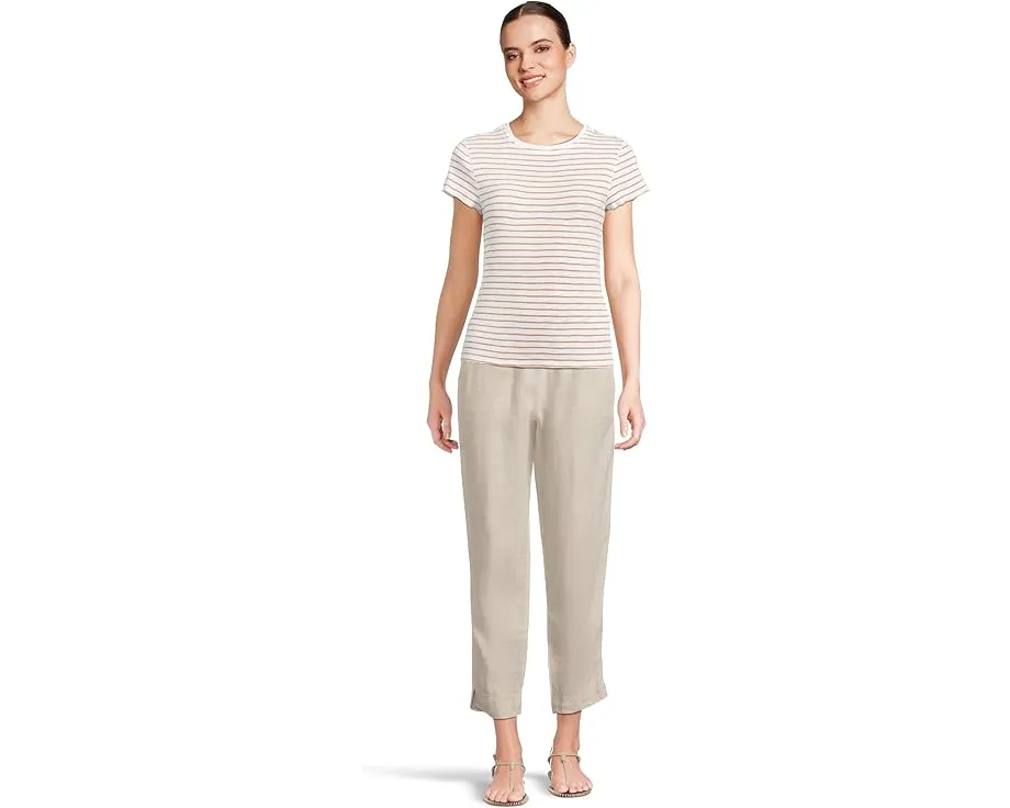 Полосатая футболка Lilla P с круглой горловиной и облегающим кроем