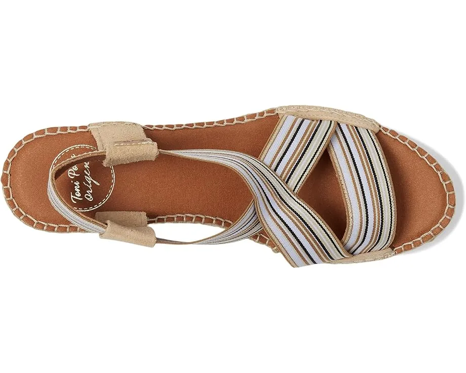 Сандалии Toni Pins Tina с ремешками и клиновидной подошвой из джута