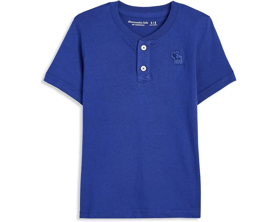 Футболка Essential Henley Tee от abercrombie kids с классической посадкой