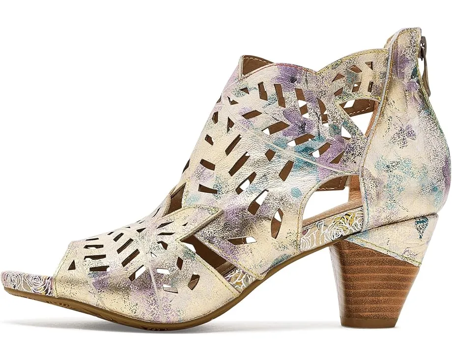 Ботинки L'Artiste by Spring Step Icon-Met с геометрическими вырезами и скульптурным каблуком