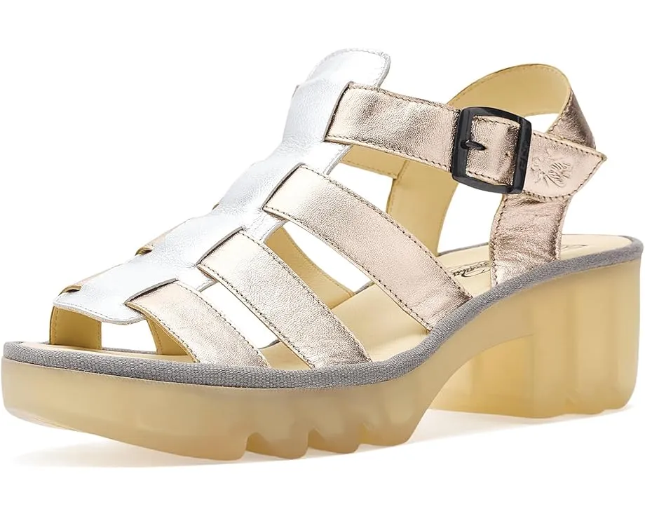 Сандалии FLY LONDON Terf614fly на квадратном каблуке с пряжкой и стелькой из пены