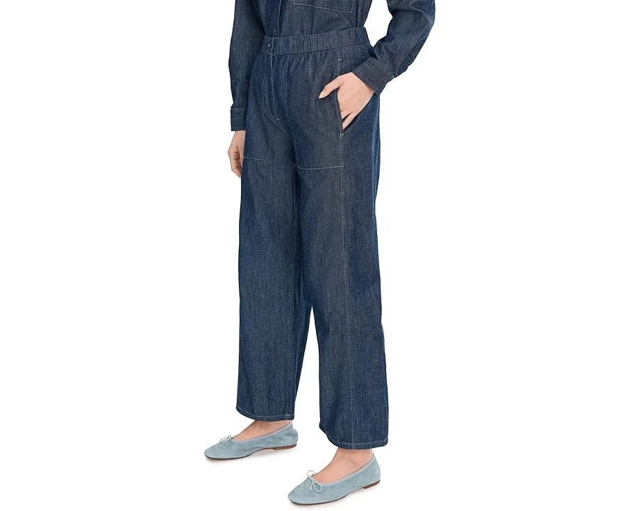 Легкие брюки Eileen Fisher с широкими штанинами из органического хлопка