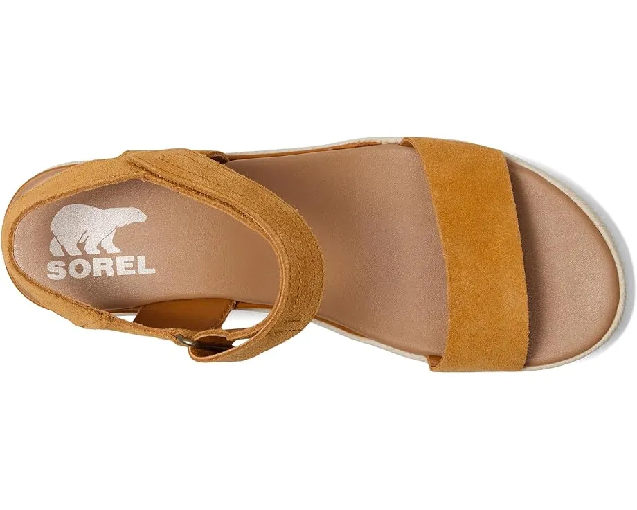 Сандалии SOREL Cameron Flatform Sandal на платформе с кожаным верхом и застежкой на липучке