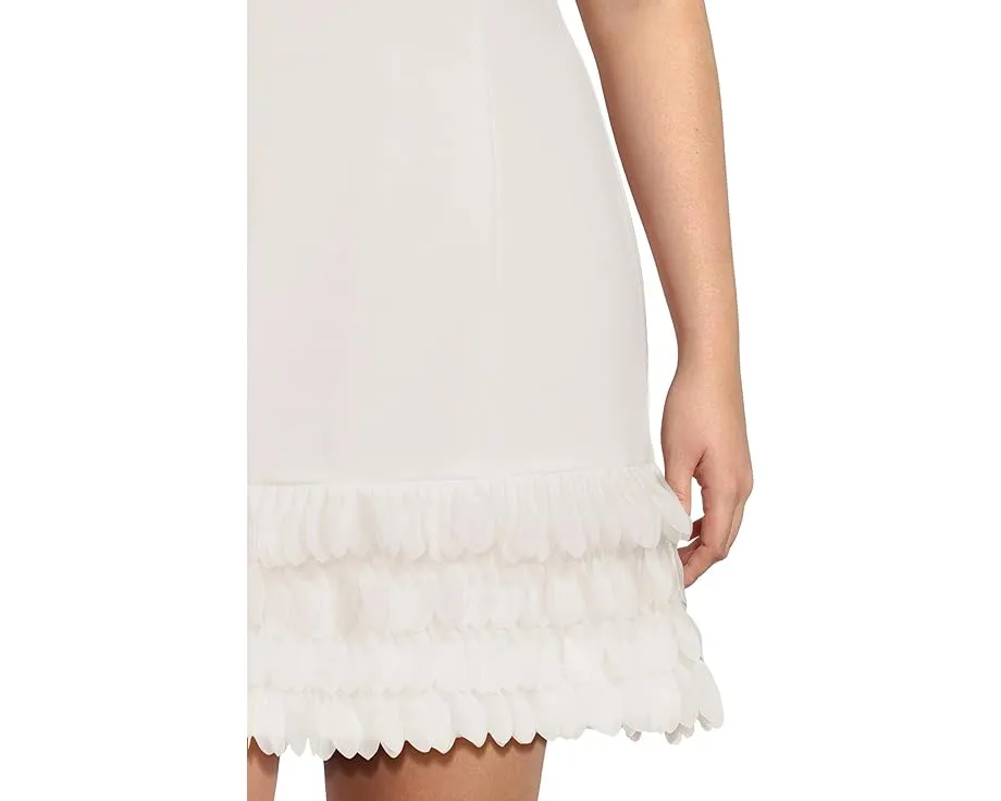 Короткое платье Adrianna Papell из крепа с 3D лепестками