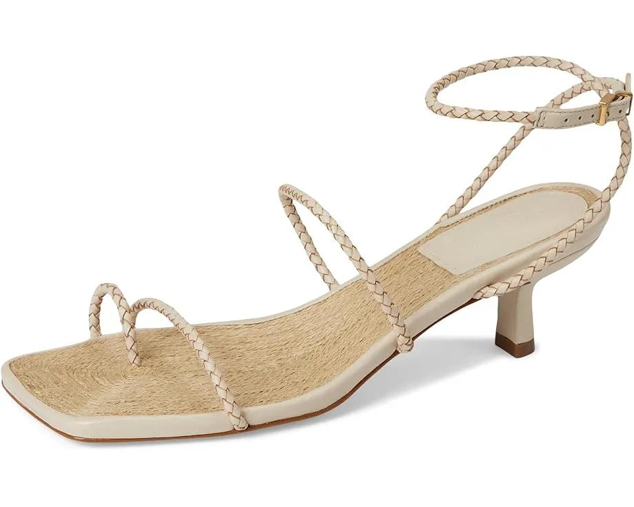 Босоножки Schutz Kaya Straw Mid на шпильке с квадратным носком