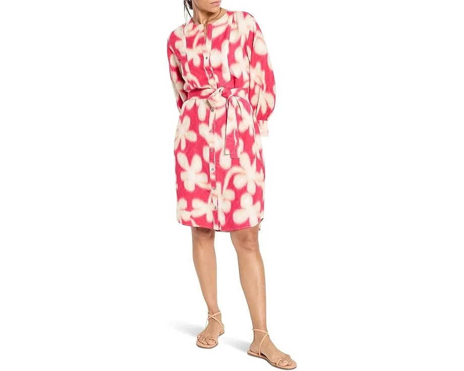 Платье-блуза NIC+ZOE Glowing Flower из льна с запахом и поясом