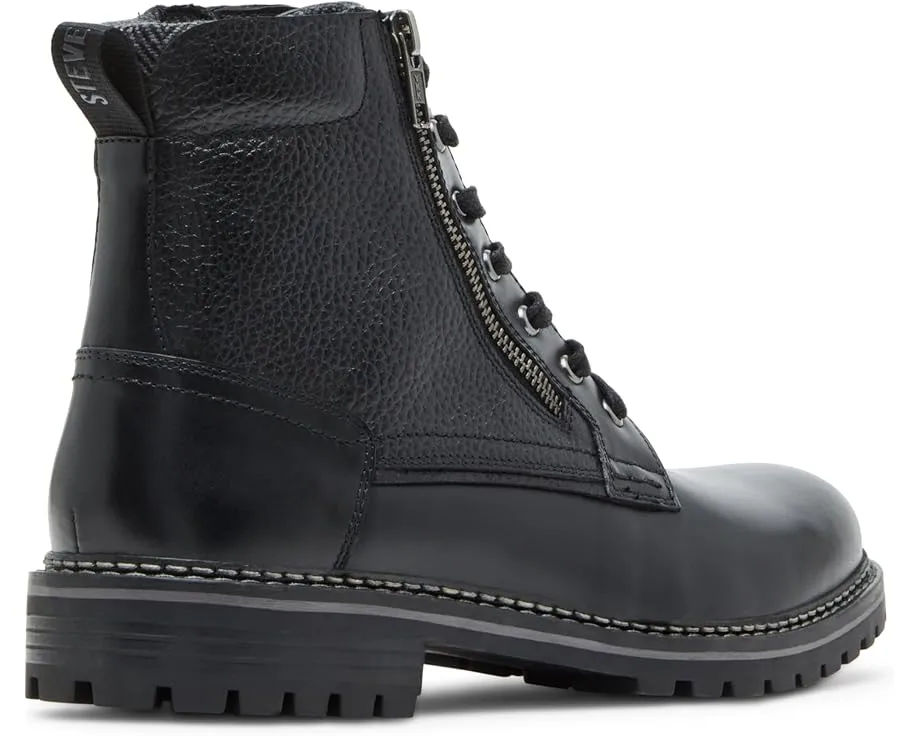 Мужские кожаные ботинки Steve Madden Rydder с боковой молнией и круглым носком