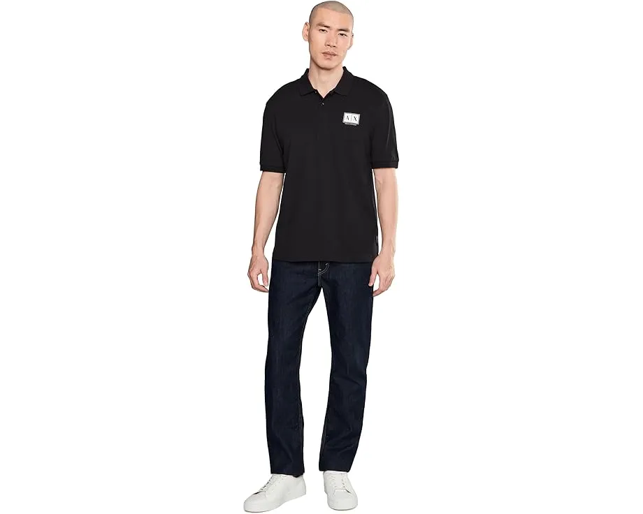 Поло Armani Exchange с блочным логотипом