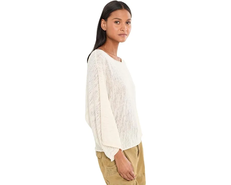 Свитер Free People Amber Breeze с открытыми плечами цвета слоновой кости