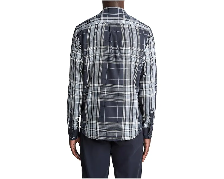 Рубашка Vince Dunluce Plaid с отдельной планкой и клеткой oversize