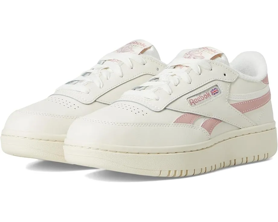 Reebok Lifestyle Club C Double женские кеды с кожаным верхом и массивной резиновой подошвой