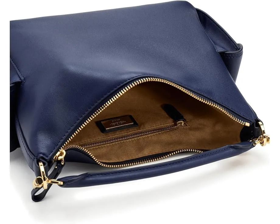 Маленькая плечевая сумка Lauren Ralph Lauren из мягкой кожи наппа