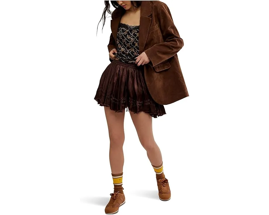 Мини-юбка One Third Charm с ярусами и завязкой на талии