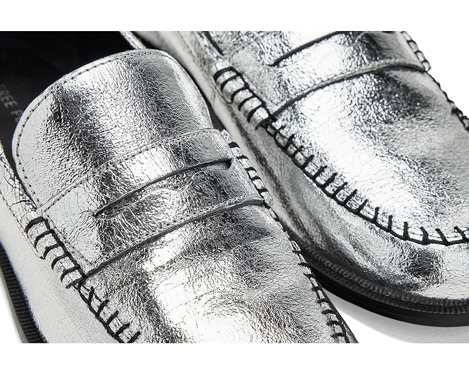 Лоферы Free People Blanket Stitch с контрастной строчкой и прорезиненной подошвой