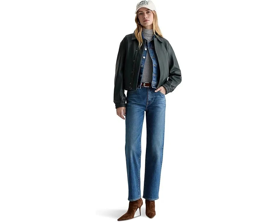 Джинсы Brinley Mid-Rise Straight с прямой средней посадкой в цвете Rewind от AG Jeans