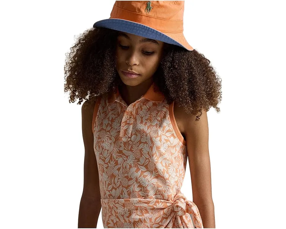 Платье-поло для девочки школьного возраста с ананасовым принтом Polo Ralph Lauren Kids