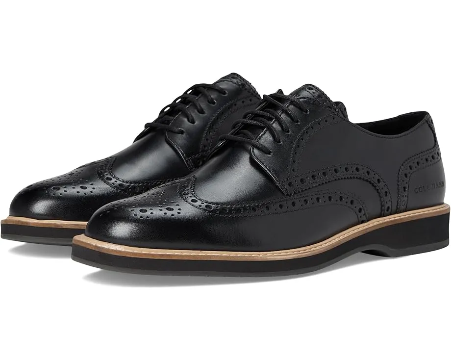 Туфли Cole Haan Morse Grand Wingtip Oxfords из кожи с декоративными перфорациями