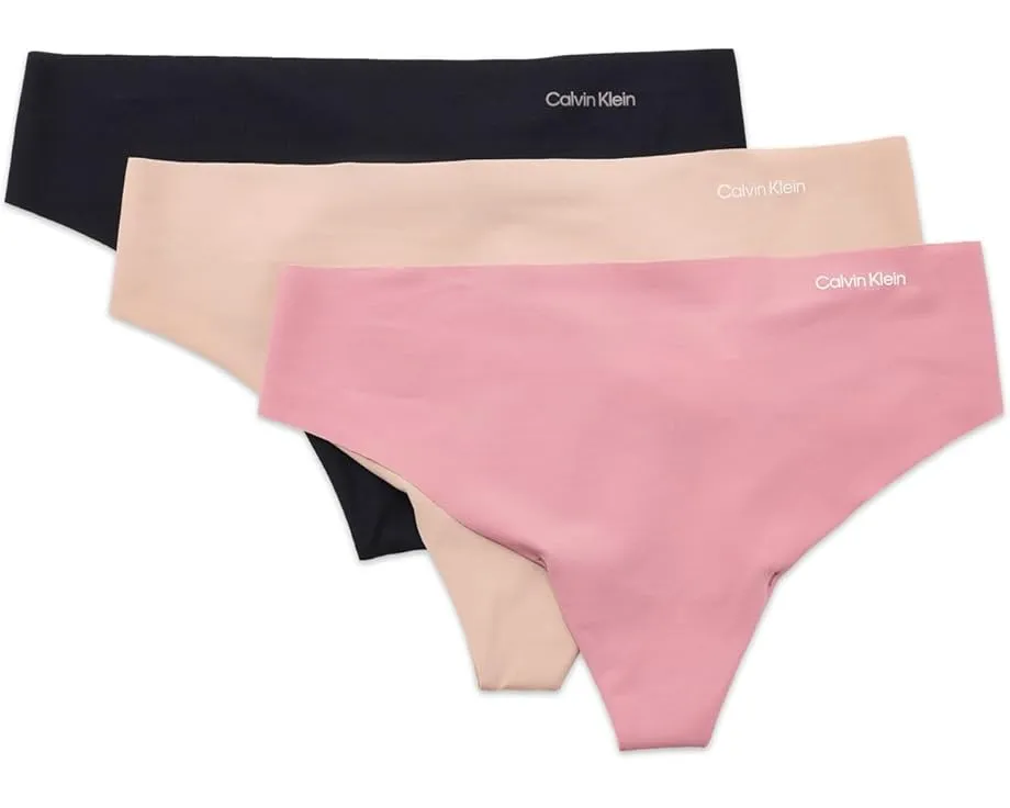Трусы-стринги Calvin Klein Underwear Invisibles 3 шт из микрофибры с эффектом невидимости