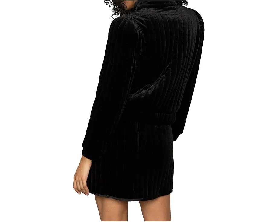 Стильная стеганая куртка из бархата Sanctuary с открытым передом и длинными рукавами