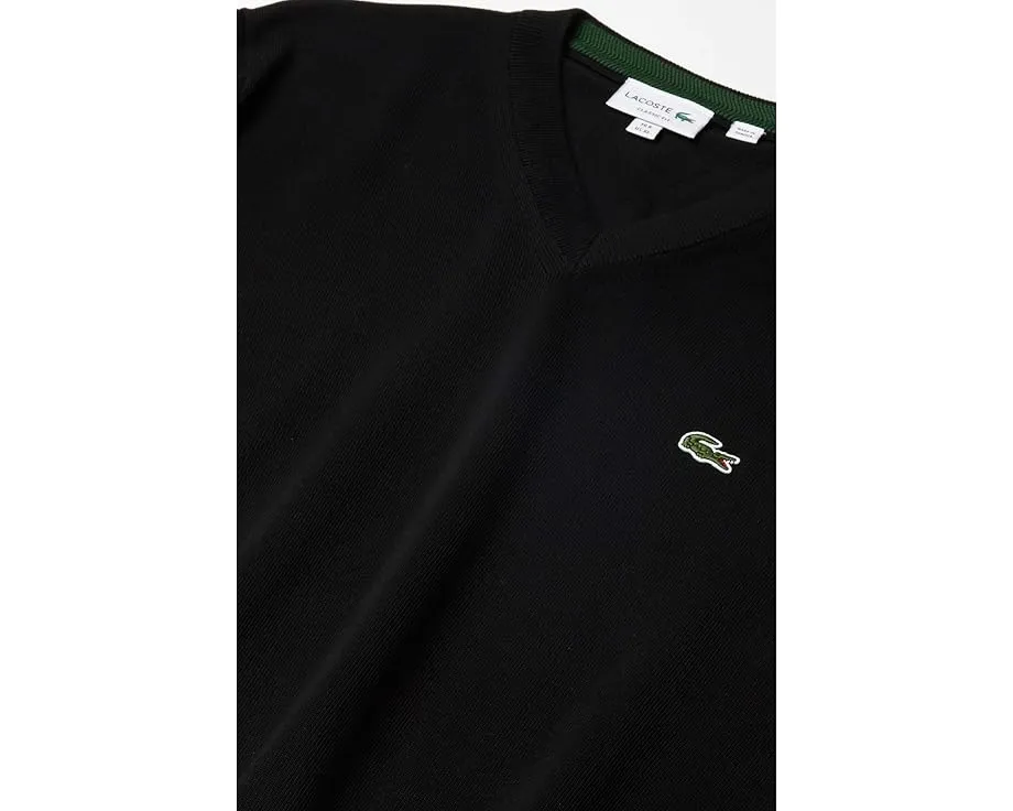 Свитер Lacoste с V-образным вырезом из мягкого хлопка