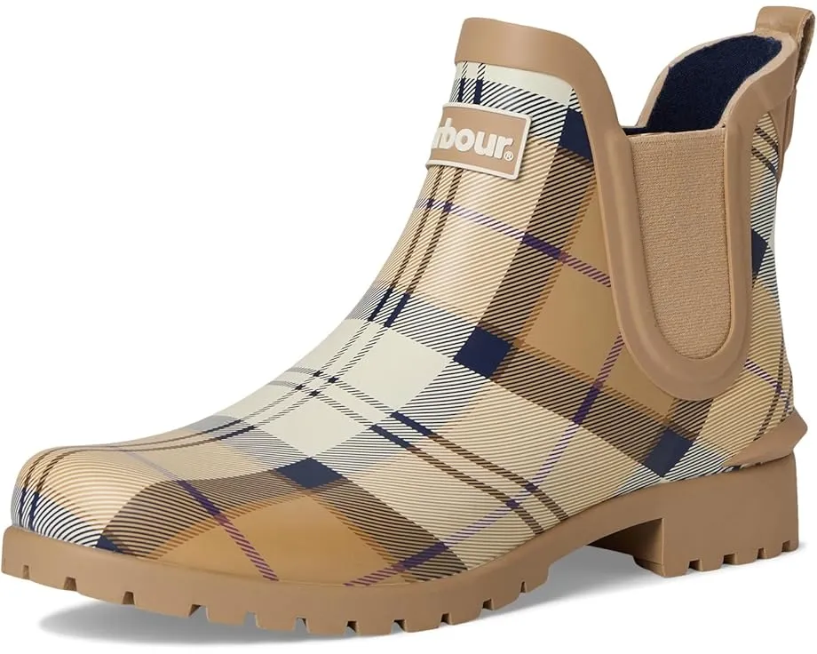 Резиновые сапоги Chelsea Barbour Wilton в клетку на массивном каблуке
