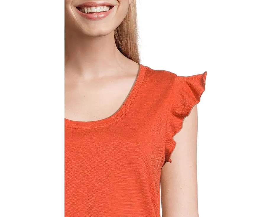 Футболка Rufflita с воланами на рукавах из ткани Tencel от Toad&Co