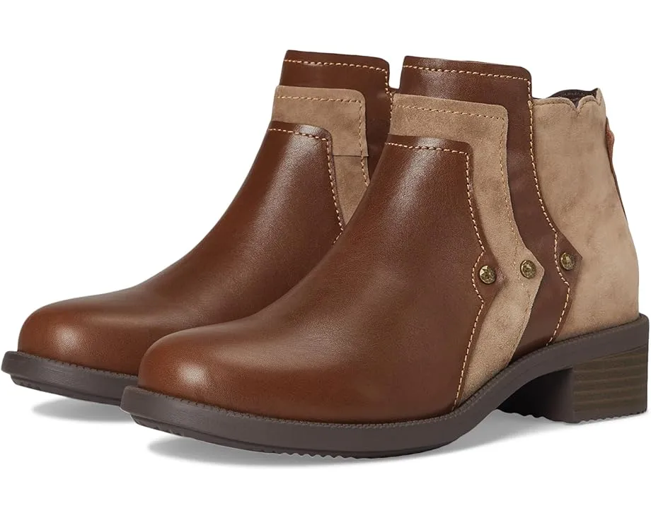 Ботильоны Spike из комбинации кожи и замши с декоративными гвоздиками David Tate