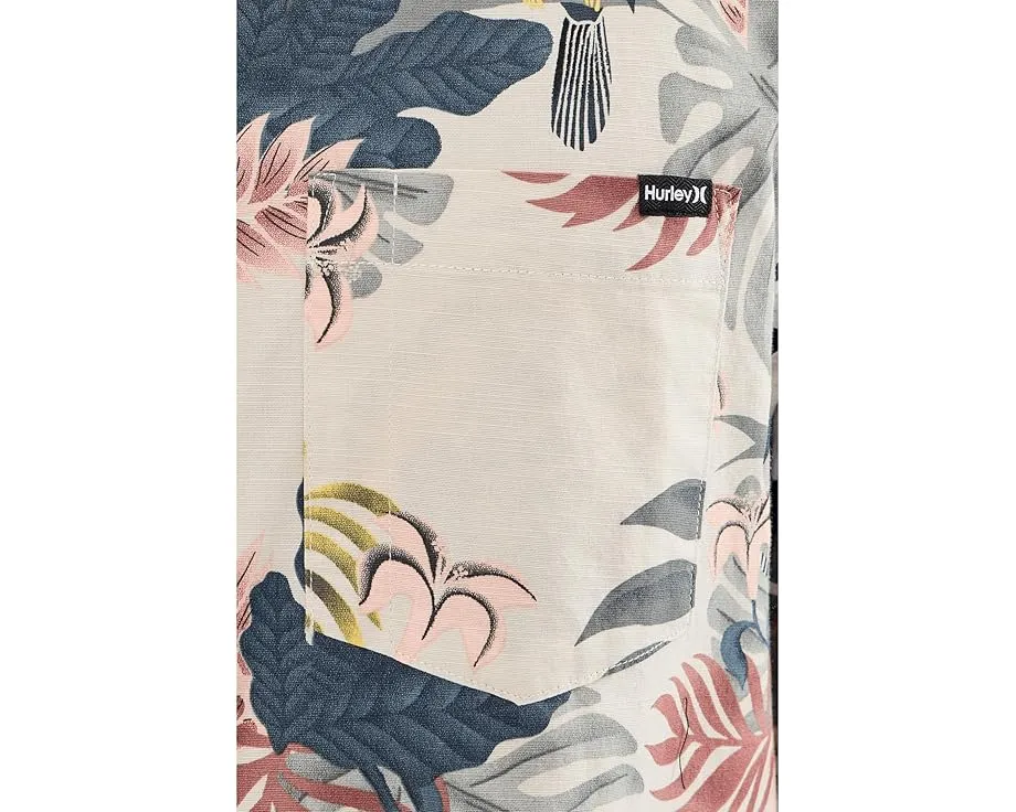 Hurley Lido Stretch Рубашка с коротким рукавом и карманом для очков