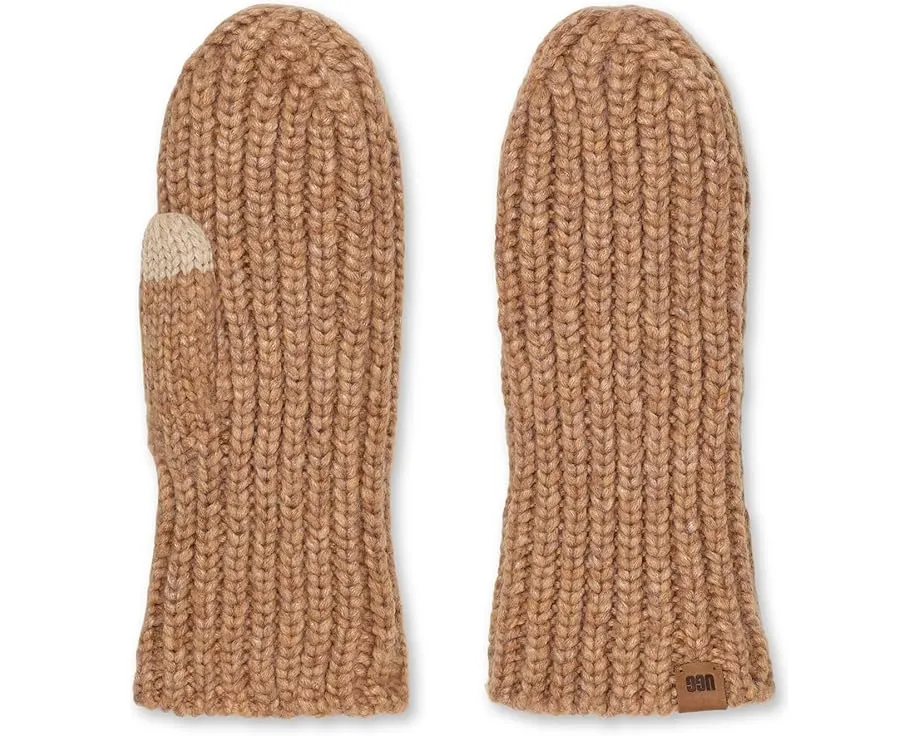 Вязаные варежки UGG Chunky Rib из мягкой смесовой пряжи