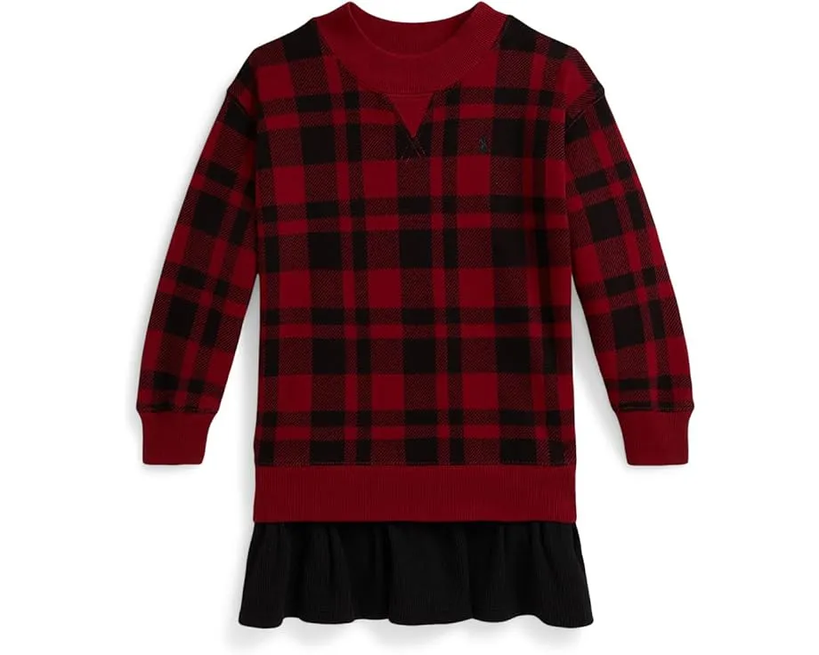 Платье для девочки Polo Ralph Lauren Kids из флиса в клетку Buffalo