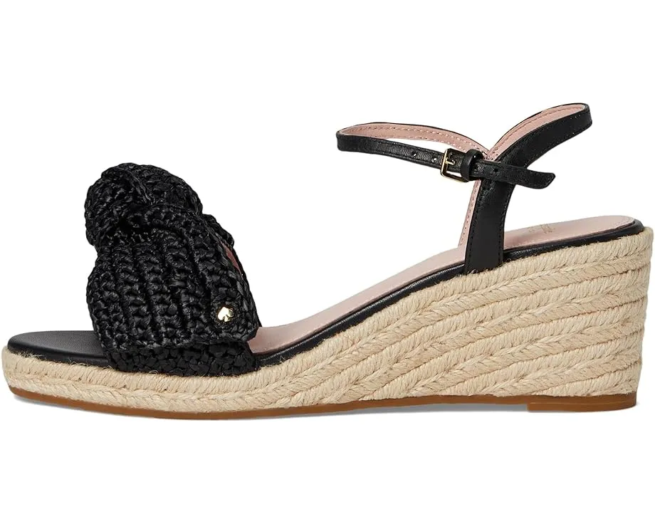 Kate Spade New York сандалии Leandra Raffia на танкетке с регулируемым ремешком