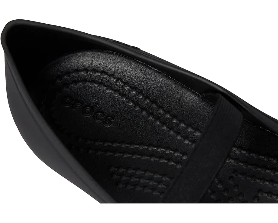 Детские балетки Crocs Brooklyn на платформе с регулируемым ремешком