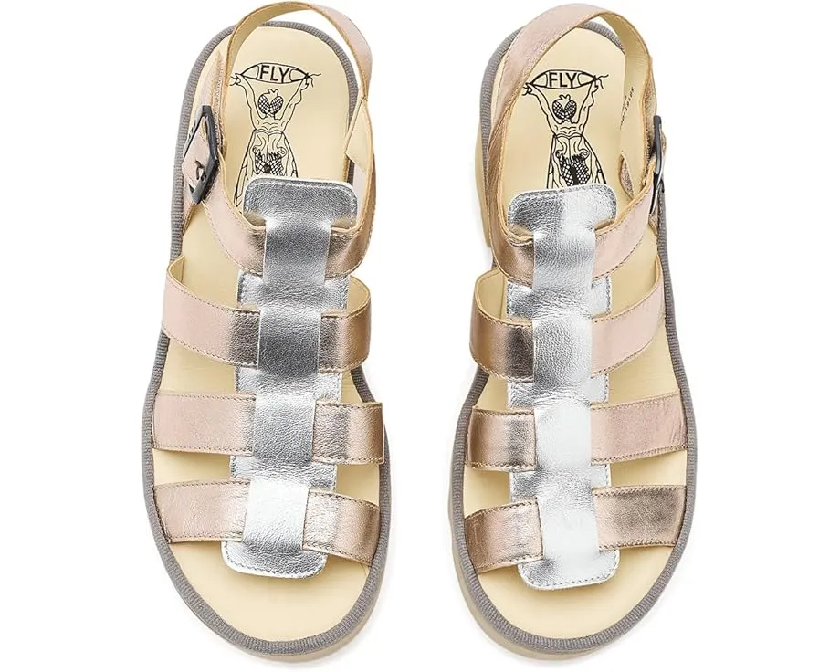 Сандалии FLY LONDON Terf614fly на квадратном каблуке с пряжкой и стелькой из пены