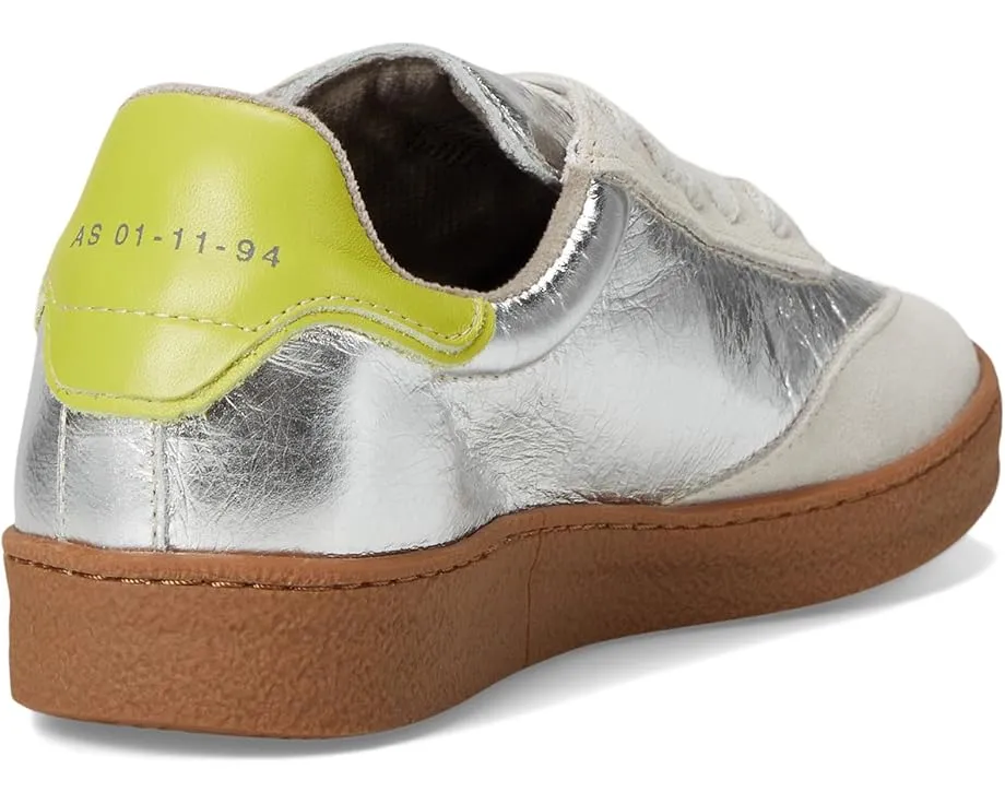 Кожаные кроссовки AllSaints Thelma Met с круглым носком и резиновой подошвой