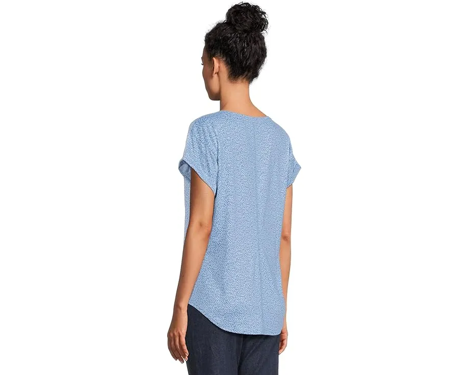 Топ L.L.Bean Streamside с разрезным вырезом и коротким рукавом