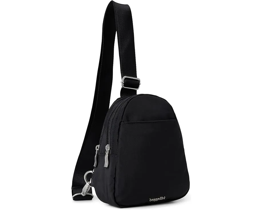 Мини-слинг Baggallini Double Zip с защитой RFID и регулируемым ремнем